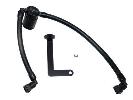 J&L 10-19 Ford Flex EcoBoost V6 Passenger Side Oil Separator 3.0 - Black Anodized Hot on Sale