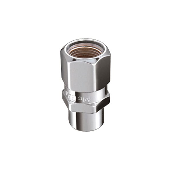 McGard Hex Lug Nut (Drag Racing Short Shank) M12X1.5   13 16 Hex   1.6in. Length (4-Pack) - Chrome Fashion