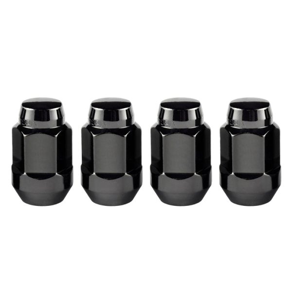 McGard Hex Lug Nut (Cone Seat Bulge Style) M12X1.5   3 4 Hex   1.45in. Length (4-Pack) - Black Discount