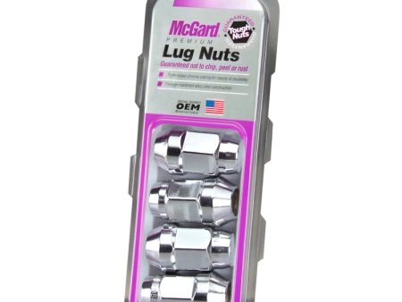 McGard Hex Lug Nut (Cone Seat Bulge Style) M14X1.5   22mm Hex   1.945in. Length (4-Pack) - Chrome For Discount