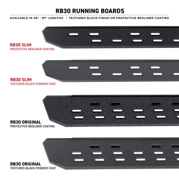 Go Rhino RB30 Slim Line Running Boards 73in. - Tex. Blk (Boards ONLY Req. Mounting Brackets) For Discount