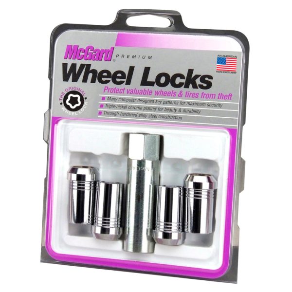 McGard Wheel Lock Nut Set - 4pk. (Tuner   Cone Seat) M14X1.5   22mm Hex   1.648in. Length - Chrome For Discount