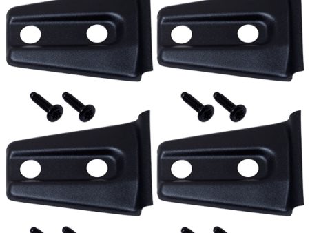 Kentrol 07-18 Jeep Wrangler JK Door Hinge Overlays 4 Pieces 2 Door - Textured Black For Sale