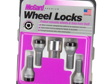 McGard Wheel Lock Bolt Set - 4pk. (Cone Seat) M14X1.5   17mm Hex   31.0mm Shank Length - Black For Cheap