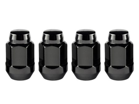 McGard Hex Lug Nut (Cone Seat Bulge Style) M14X1.5   22mm Hex   1.635in. Length (4-Pack) - Black For Cheap