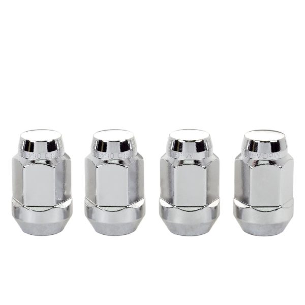 McGard Hex Lug Nut (Cone Seat Bulge Style) M14X1.5   22mm Hex   1.635in. Length (4-Pack) - Chrome Online now