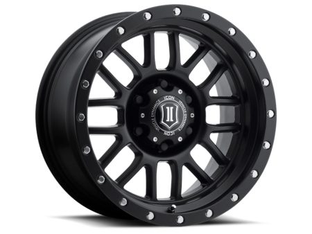 ICON Alpha 17x8.5 6x135 6mm Offset 5in BS 87.1mm Bore Satin Black Wheel Online now