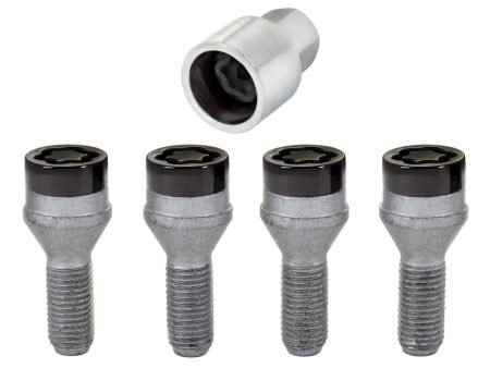 McGard Wheel Lock Bolt Set - 4pk. (Cone Seat) M12X1.25   19mm Hex   25.6mm Shank Length - Black For Discount