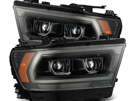 AlphaRex 19-22 Dodge Ram 1500 PRO-Series Projector Headlights Alpha Black w Seq Signal DRL Online Sale