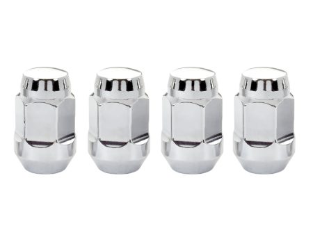 McGard Hex Lug Nut (Cone Seat Bulge Style) M12X1.5   3 4 Hex   1.45in. Length (4-Pack) - Chrome For Discount