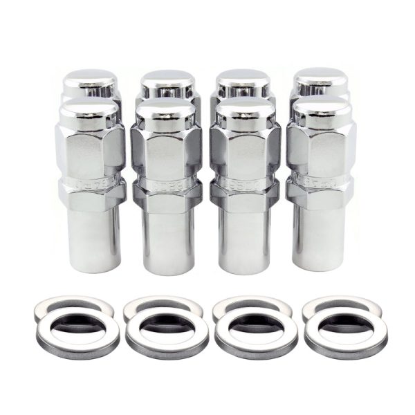 McGard Hex Lug Nut (Long Shank - 1in.   Duplex) 1 2-20   7 8 Hex   2.425in. Length (8-Pack) - Chrome on Sale