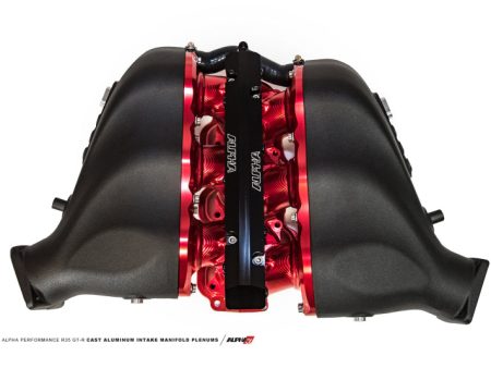 AMS Performance 2009+ Nissan GT-R Alpha Cast Plenum Billet Intake Manifold w Std Fuel Rail - Black Online