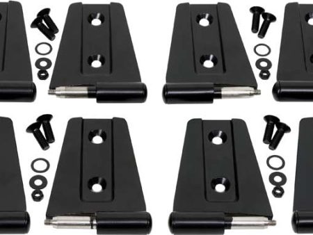 Kentrol 07-18 Jeep Wrangler JK Door Hinge Set 8 Pieces 4 Door - Powdercoat Black For Discount