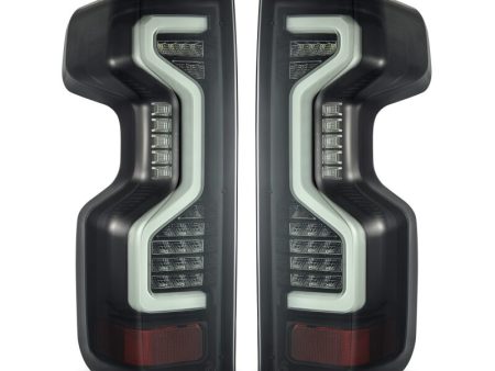 AlphaRex 19-23 Chevrolet Silverado 1500 2500HD 3500HD PRO-Series LED Tail Lights Jet Black Online Hot Sale