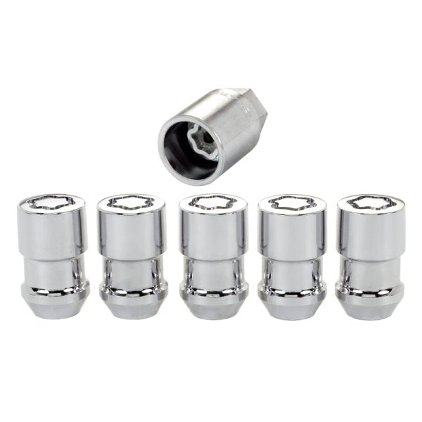 McGard Wheel Lock Nut Set - 5pk. (Cone Seat) 7 16-20   3 4 Hex   1.46in. Length - Chrome For Sale