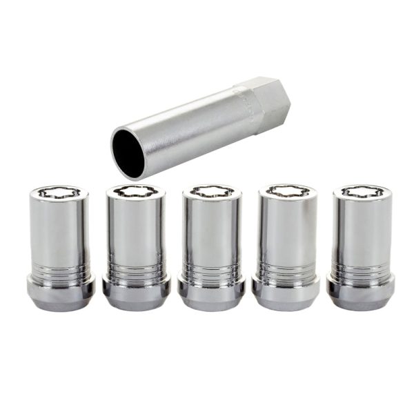 McGard Wheel Lock Nut Set - 5pk. (Cone Seat Tuner) M14X1.5   22mm Hex   1.648in OAL - Chrome on Sale