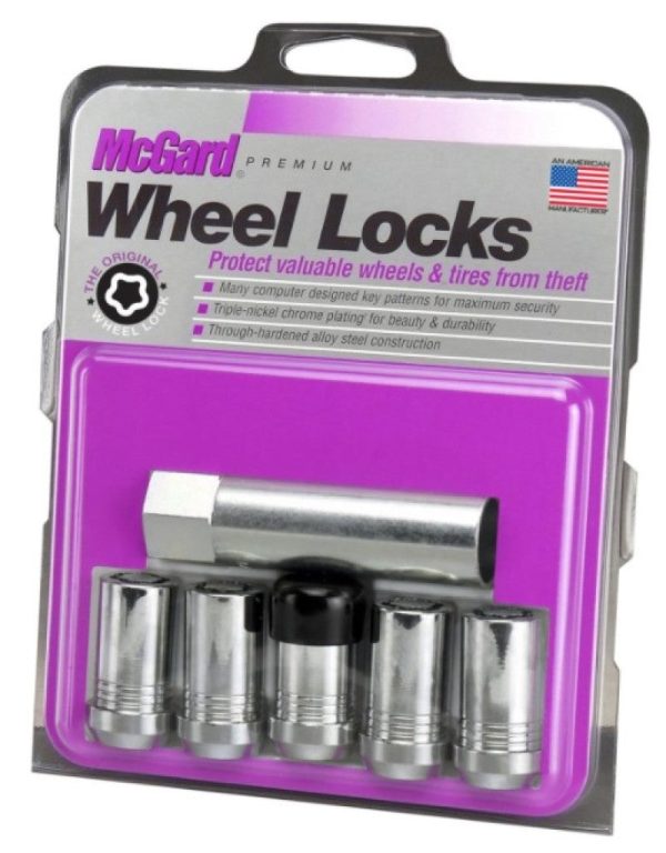 McGard Wheel Lock Nut Set - 5pk. (Cone Seat Tuner) M14X1.5   22mm Hex   1.648in OAL - Chrome on Sale