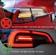 AlphaRex 17-22 Tesla Model 3 PRO-Series LED Tail Lights Red Smoke w Seq Sig Fashion