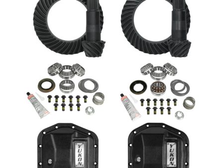 Yukon Gear & Install Kit Package for Jeep Rubicon JL JT w D44 Front & Rear in a 4.88 Ratio Stage 2 Fashion