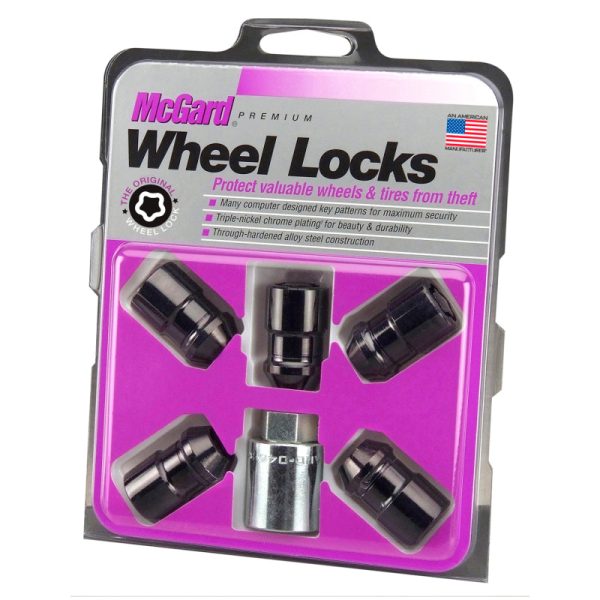 McGard Wheel Lock Nut Set - 5pk. (Cone Seat) M12X1.5   3 4 Hex   1.46in. Length - Black For Discount