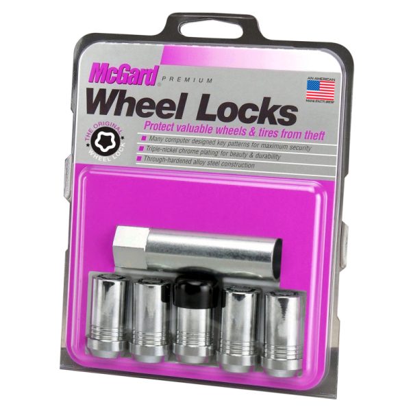 McGard Wheel Lock Nut Set - 5pk. (Cone Seat Tuner) M14X1.5   22mm Hex   1.648in OAL - Chrome on Sale