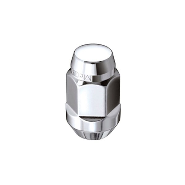 McGard Hex Lug Nut (Cone Seat Bulge Style) M12X1.5   3 4 Hex   1.45in. Length (4-Pack) - Chrome For Discount