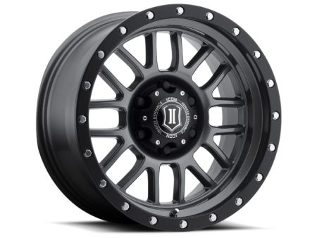 ICON Alpha 17x8.5 5x5 0mm Offset 4.75in BS 71.5mm Bore Gun Metal Wheel Online Hot Sale