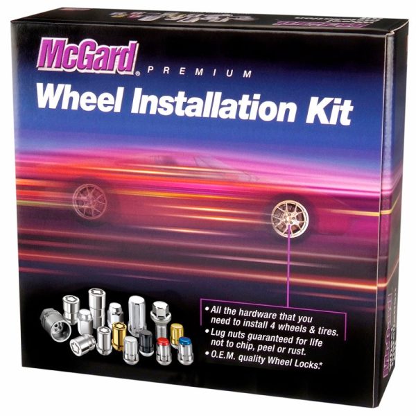 McGard SplineDrive Tuner 4 Lug Install Kit w Locks & Tool (Cone) M12X1.25   13 16 Hex - Chrome on Sale