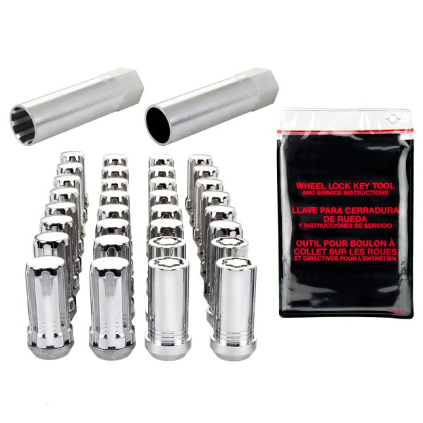 McGard SplineDrive Tuner 8 Lug Install Kit w Locks & Tool (Cone) M14X1.5   1in. Hex - Chrome Supply