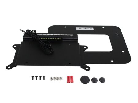 Kentrol 07-18 Jeep Wrangler JK BackSide License Plate Mount with LEDs - Textured Black Cheap