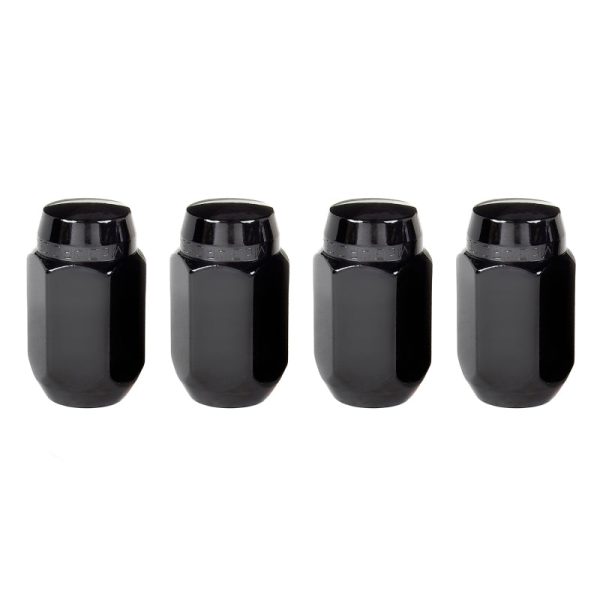 McGard Hex Lug Nut (Cone Seat) M14X1.5   22mm Hex   1.635in. Length (4-Pack) - Black Fashion