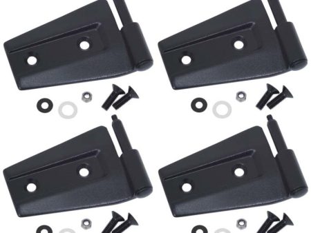 Kentrol 07-18 Jeep Wrangler JK Door Hinge Set 4 Pieces 2 Door - Textured Black Discount