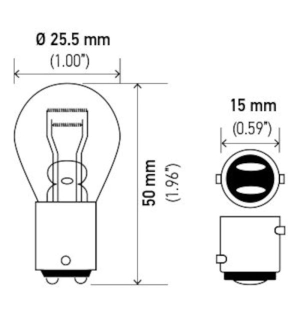 Hella Bulb 2057 12V 27 7W BAY15d S8 Sale