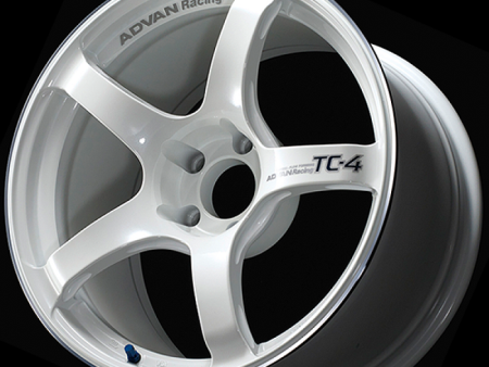 Advan TC4 18x8.5 +45 5-114.3 White Metallic & Ring Wheel Hot on Sale