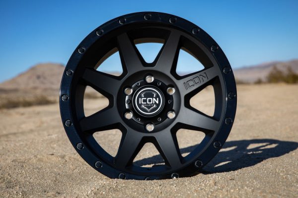 ICON Rebound 17x8.5 6x135 6mm Offset 5in BS 87.1mm Bore Double Black Wheel For Sale