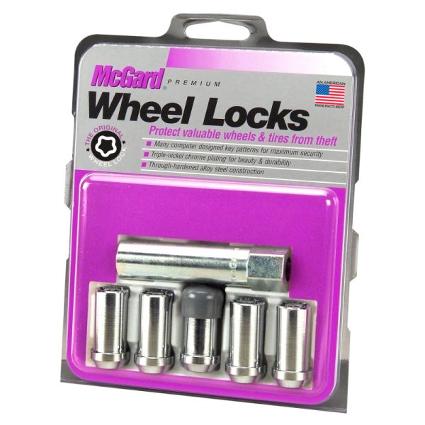 McGard Wheel Lock Nut Set - 5pk. (Tuner   Cone Seat) 1 2-20   13 16 Hex   1.60in. L. - Chrome on Sale