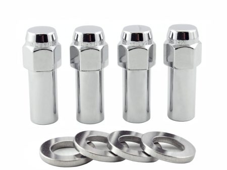 McGard Hex Lug Nut (X-Long Shank - 1.365in.) 1 2-20   13 16 Hex   2.27in. Length (4-Pack) - Chrome Fashion