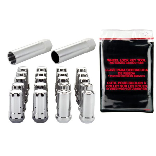 McGard SplineDrive Tuner 5 Lug Install Kit w Locks & Tool (Cone) M14X1.5   1in. Hex - Chrome Sale