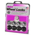 McGard Wheel Lock Nut Set - 4pk. (Under Hub Cap   Radius Seat) M14X1.5   19mm Hex   .890in. L w Caps Hot on Sale