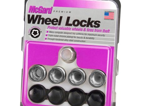 McGard Wheel Lock Nut Set - 4pk. (Under Hub Cap   Radius Seat) M14X1.5   19mm Hex   .890in. L w Caps Hot on Sale