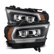 AlphaRex 19-22 Dodge Ram 1500 PRO-Series Projector Headlights Black w Seq Signal DRL Cheap