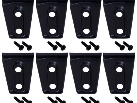 Kentrol 07-18 Jeep Wrangler JK Door Hinge Overlays 8 Pieces 4 Door - Textured Black For Sale