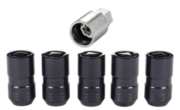 McGard Wheel Lock Nut Set - 5pk. (Cone Seat) M14X1.5   22mm Hex   1.639in OAL - Black Supply