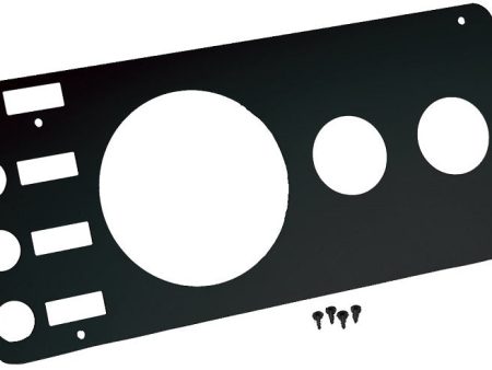 Kentrol 76-86 Jeep CJ Gauge Cover Without Radio Opening - Powdercoat Black Sale