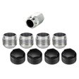 McGard Wheel Lock Nut Set - 4pk. (Under Hub Cap   Radius Seat) M14X1.5   19mm Hex   .890in. L w Caps Hot on Sale