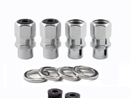 McGard Hex Lug Nut (Drag Racing Short Shank) 7 16-20   13 16 Hex   1.6in. Length (4-Pack) - Chrome Fashion