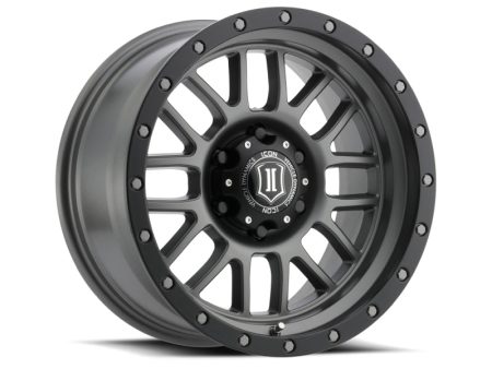 ICON Alpha 17x8.5 5x5 0mm Offset 4.75in BS 71.5mm Bore Titanium Wheel Fashion