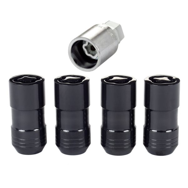 McGard Wheel Lock Nut Set - 4pk. (Cone Seat) M14X1.5   21mm & 22mm Dual Hex   1.965in. L - Black Hot on Sale