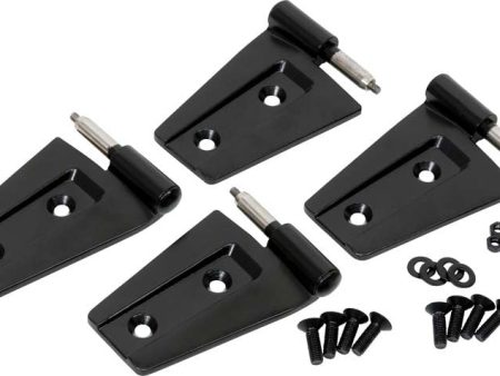 Kentrol 07-18 Jeep Wrangler JK Door Hinge Set 4 Pieces 2 Door - Powdercoat Black Sale