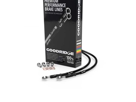 Goodridge 01-06 Kawasaki W650C Low Bar Black Front SS Brake Lines Online